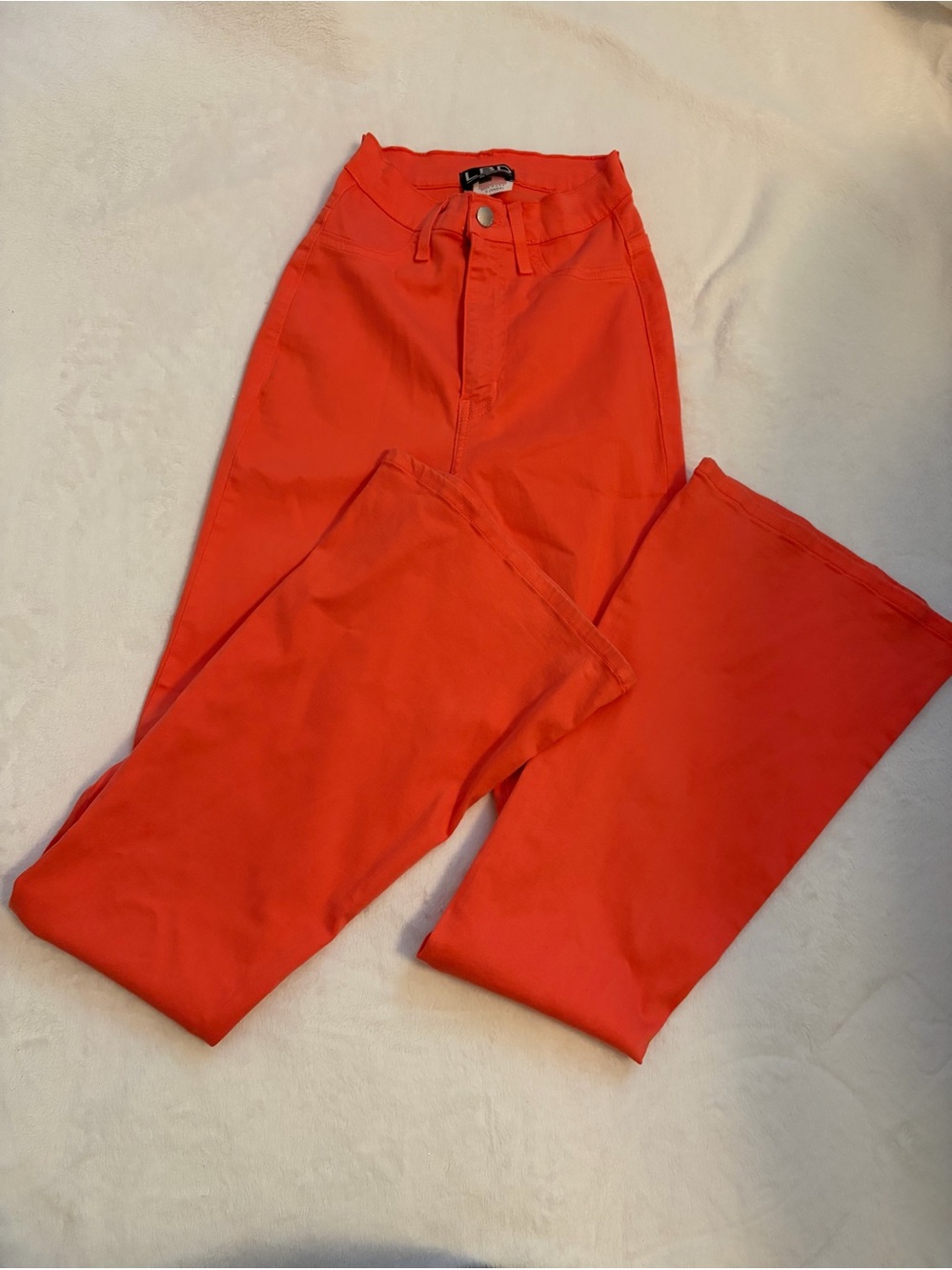 Bright Orange Casual Pants